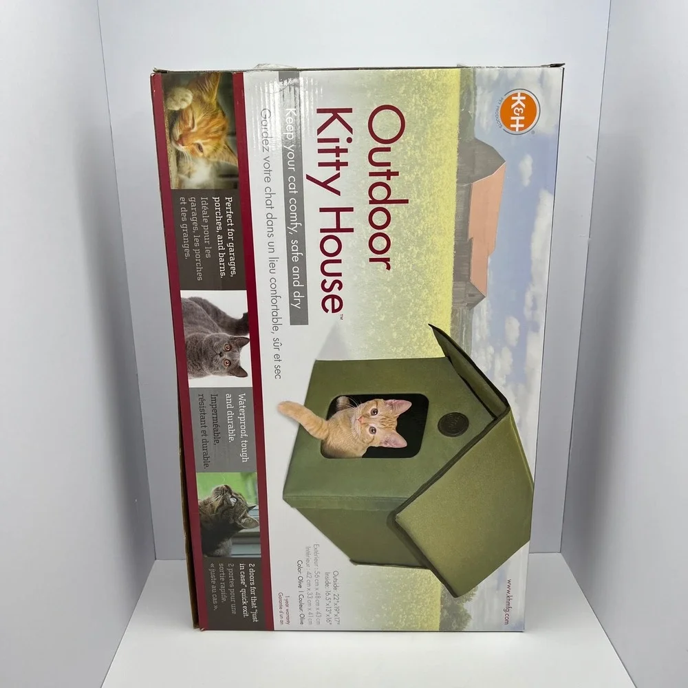 K&H Pet Products Outdoor Kitty House Cat Shlter Waterproof Unheated 22
